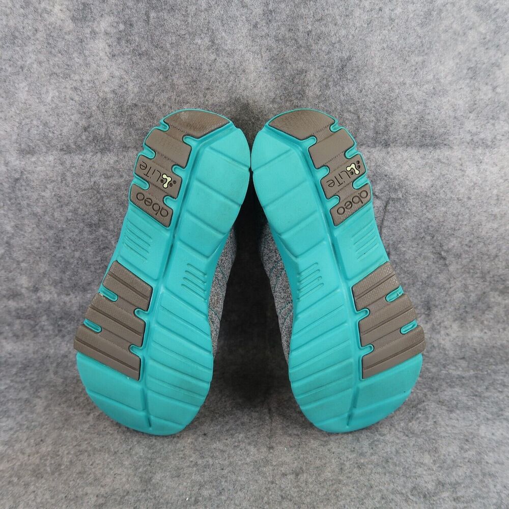 Abeo Shoes Womens 6.5 Athletic Trainers Comfort Walk Run Sport Stellar Grey Teal - Picture 9 of 12